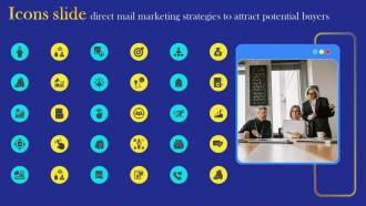 Icons Slide Direct Mail Marketing Strategies To Attract Potential Buyers