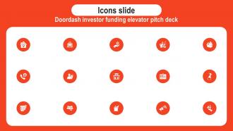 Icons Slide Doordash Investor Funding Elevator Pitch Deck