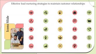 Icons Slide Effective Lead Nurturing Strategies To Maintain Customer Relationships