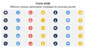 Icons Slide Effective Revenue Optimization Strategies For Business Growth Strategy SS