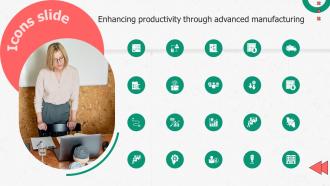 Icons Slide Enhancing Productivity Through Advanced Manufacturing