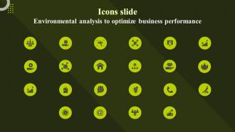 Icons Slide Environmental Analysis To Optimize Business Performance