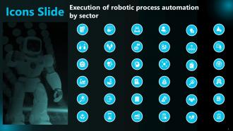 Icons Slide Execution Of Robotic Process Automation By Sector