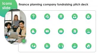 Icons Slide Finance Planning Company Fundraising Pitch Deck