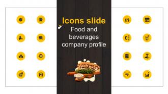 Icons Slide Food And Beverages Company Profile CP SS V