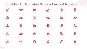 Icons slide for accounting services proposal template