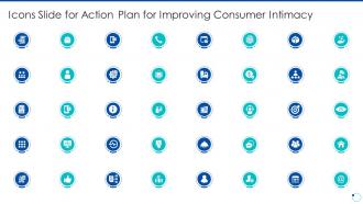 Icons slide for action plan for improving consumer intimacy