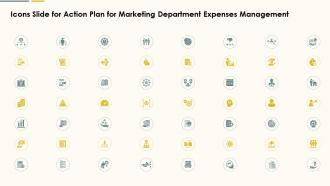 Icons Slide For Action Plan For Marketing Department Expenses Management