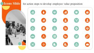 Icons Slide For Action Steps To Develop Employee Value Proposition