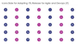 Icons Slide For Adapting ITIL Release For Agile And DevOps IT