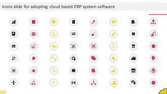 Icons Slide For Adopting Cloud Based ERP System Software