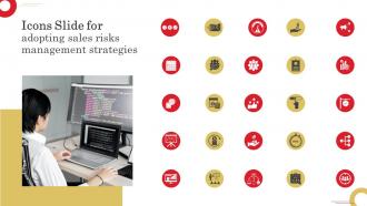 Icons Slide For Adopting Sales Risks Management Strategies