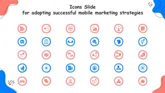 Icons Slide For Adopting Successful Mobile Marketing Strategies