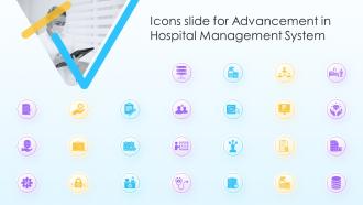 Icons Slide For Advancement In Hospital Management System