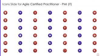 Icons slide for agile certified practitioner pmi it ppt powerpoint presentation slides