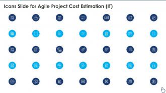 Icons slide for agile project cost estimation it