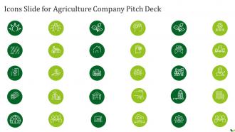 Icons Slide For Agriculture Company Pitch Deck