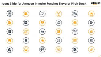 Icons slide for amazon investor funding elevator pitch deck
