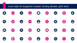 Icons Slide For Angelcam Investor Funding Elevator Pitch Deck