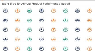 Icons Slide For Annual Product Performance Report Ppt Inspiration