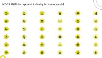Icons Slide For Apparel Industry Business Model BMC SS V
