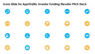 Icons slide for appvirality investor funding elevator pitch deck ppt infographics