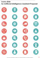 Icons Slide For Artificial Intelligence Assistant Proposal One Pager Sample Example Document