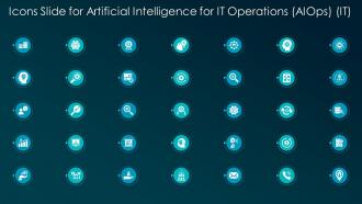 Icons slide for artificial intelligence for IT operations AIOps it ppt pictures