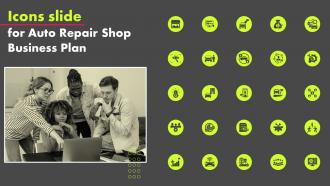 Icons Slide For Auto Repair Shop Business Plan BP SS