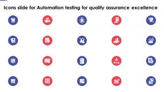 Icons Slide For Automation Testing For Quality Assurance Excellence