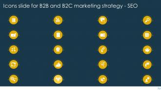 Icons Slide For B2b And B2c Marketing Strategy SEO