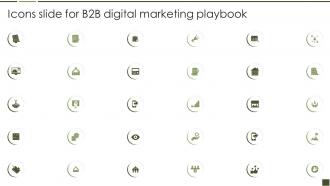 Icons Slide For B2B Digital Marketing Playbook
