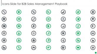 Icons Slide For B2b Sales Management Playbook