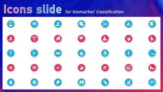 Icons Slide For Biomarker Classification Ppt Show Designs Download