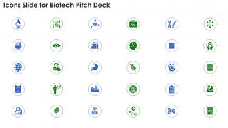 Icons slide for biotech pitch deck