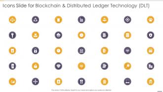 Icons Slide For Blockchain And Distributed Ledger Technology DLT
