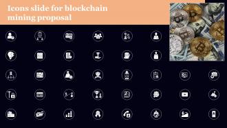 Icons Slide For Blockchain Mining Proposal Ppt Gallery Design Templates