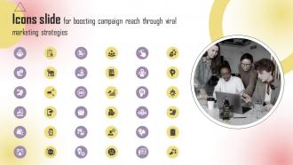 Icons Slide For Boosting Campaign Reach Through Viral Marketing Strategies MKT SS V