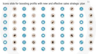 Icons Slide For Boosting Profits With New And Effective Sales Strategic Plan Ppt Ideas Smartart
