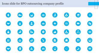 Icons Slide For BPO Outsourcing Company Profile CP SS V