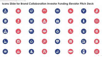 Icons Slide For Brand Collaboration Investor Funding Elevator Pitch Deck