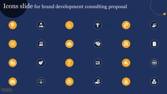 Icons Slide For Brand Development Consulting Proposal Ppt Layouts Design Templates