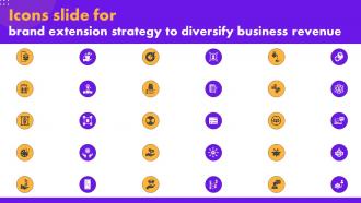 Icons Slide For Brand Extension Strategy To Diversify Business Revenue MKT SS V