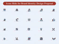 Icons slide for brand identity design proposal ppt powerpoint presentation designs