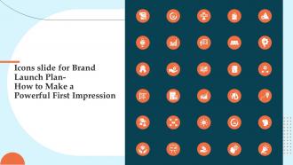 Icons Slide For Brand Launch Plan How To Make A Powerful First Impression Ppt Portrait