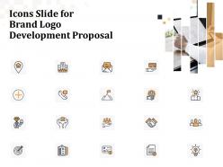 Icons slide for brand logo development proposal ppt powerpoint presentation outline