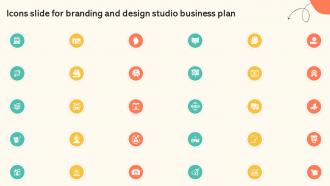 Icons Slide For Branding And Design Studio Business Plan BP SS V
