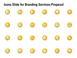 Icons slide for branding services proposal ppt powerpoint presentation portfolio