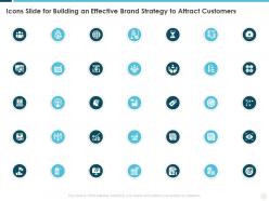 Icons slide for building an effective brand strategy to attract customers