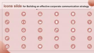Icons Slide For Building An Effective Corporate Communication Strategy